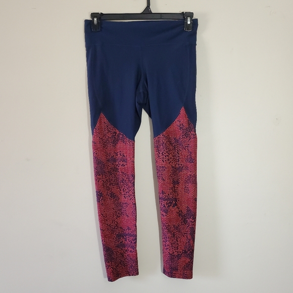 Under Armour Pants - Under Armour Vanish Printed Leggings Brilliance Pink Academy Blue Large